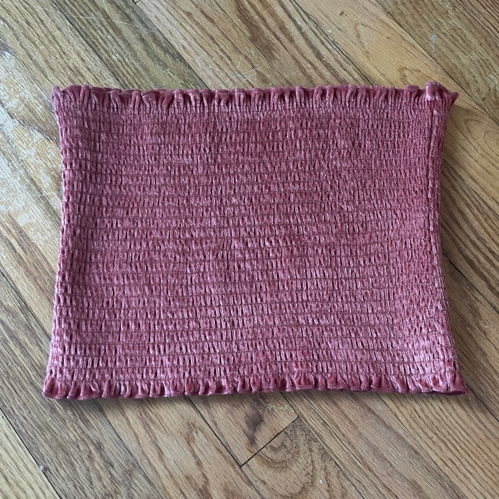 Women’s Pink Velvet Tube Top